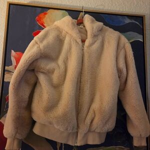 Topshop Cream Teddy Jacket